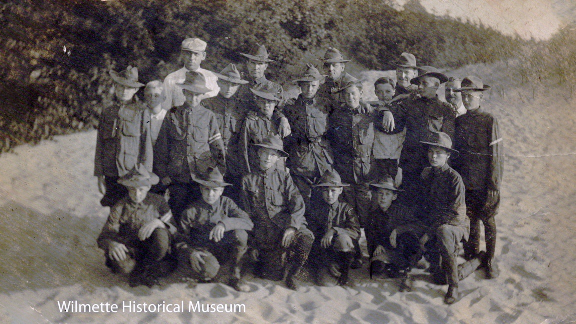 What town and unit number was the first Scouting unit in the Northeast Illinois Council?